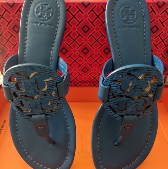 Tory Burch Shoes - Brand New NIB Tory Burch Miller Sandal Blue